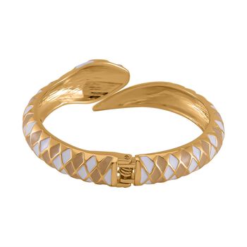 Designer Stil - emaillierter Schlangen Armreif, ca. 18 cm, ca. 32,00g