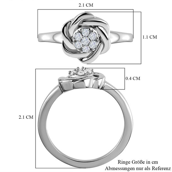 Wei&szlig;er Diamant-Ring - 0,10 ct. image number 7