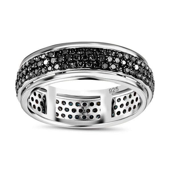 Luxus blauer Diamant-Anti-Stress-Spinning-Ring - 1 ct. image number 6