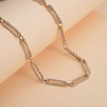 Wei&szlig;e Kristall-Halskette, 45 cm - 12,50 ct.