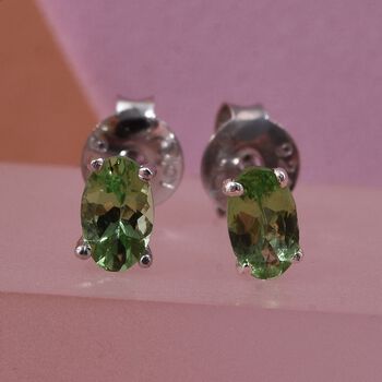 D'Joy AA Tsavorite Granat Ohrringe 925 Silber rhodiniert ca. 0.49 ct