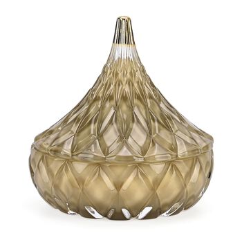 LIVMORE - Duftkerze Winterzauber-Design, 25 Std. Brenndauer, 150g, 4,5 ml &auml;therisches &Ouml;l, Lavendel und Jasmin, Gr&uuml;n