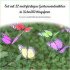 12er-Set mehrfarbige Gartenwindmühle - Schmetterlinge image number 6