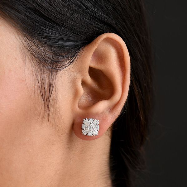 D'Joy Moissanit Ohrringe 925 Silber rhodiniert ca. 1,87 ct. image number 3