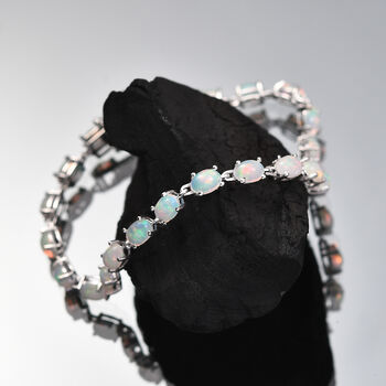 AA Nat&uuml;rliches, &auml;thiopisches Welo Opal Armband, 925 Silber rhodiniert