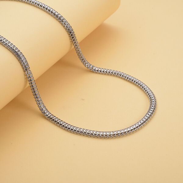 Spiga-Halskette, silberfarben, ca. 45 cm, reiner Edelstahl ca. 22,48g image number 1