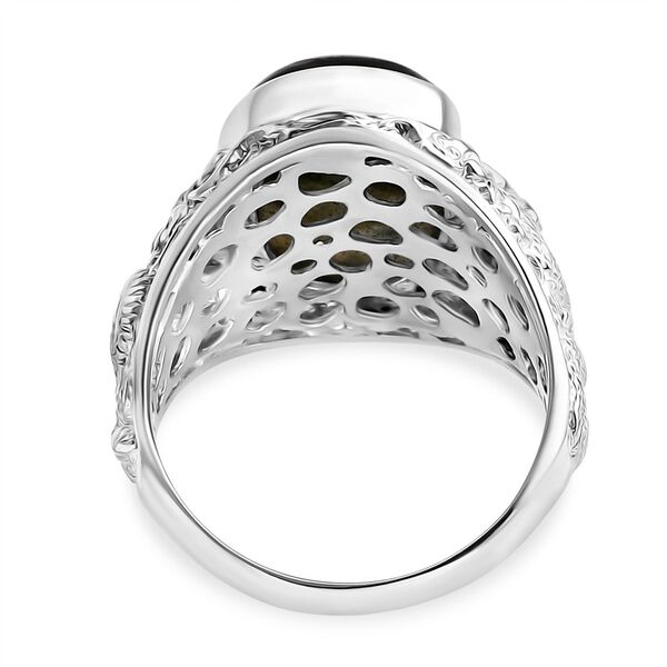Royal Bali - AAA Labradorit Ring 925 Silber (Gr&ouml;&szlig;e 17.00) ca. 13.00 ct image number 4