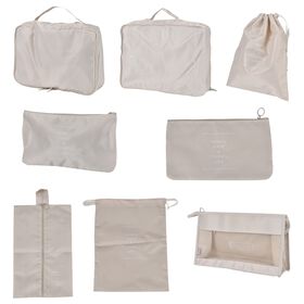 Set aus 8 Aufbewahrungsbeuteln, weiß