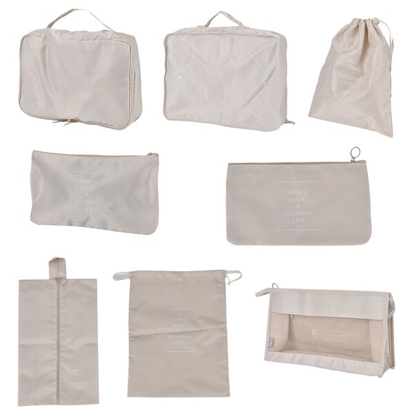 Set aus 8 Aufbewahrungsbeuteln, wei&szlig;