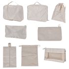 8-teiliges Oxford-Aufbewahrungs-Set, L, M, S Netzbeutel, Flachbeutel, Schuhbeutel, Bindebeutel, Unterwäsche- und Kosmetikbeutel