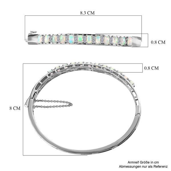 Natürlicher, äthiopischer Welo Opal und Zirkon-Armreif - 2,88 ct. image number 5