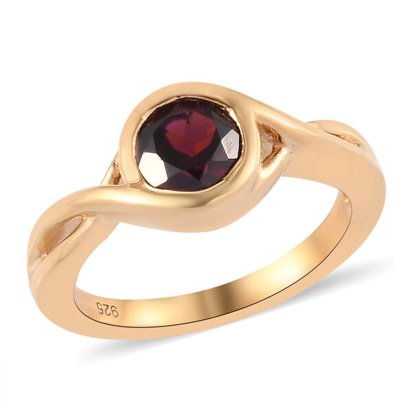 Rhodolith Granat Ring 925 Silber vergoldet  ca. 1,11 ct image number 4