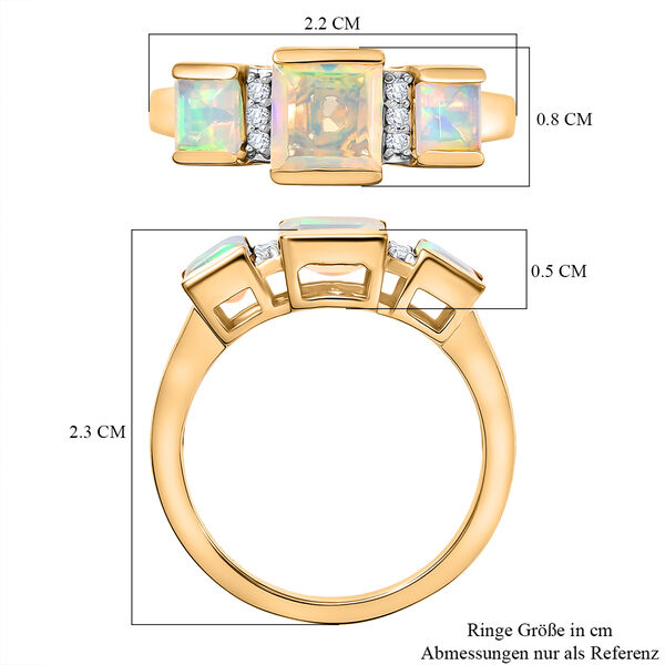 D'Joy AA nat&uuml;rlicher, &auml;thiopischer Welo Opal und Zirkon Ring - 1,13 ct. image number 7