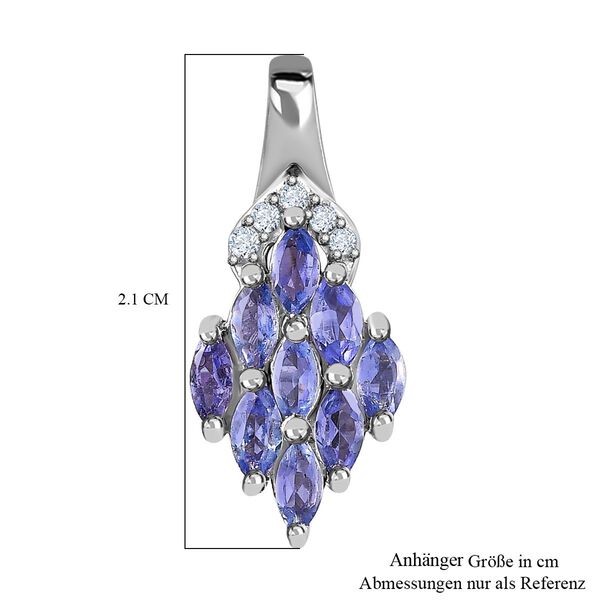 Tansanit und Zirkon Anh&auml;nger - 0,77 ct. image number 5