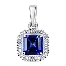 RHAPSODY AAAA Tansanit und VS Diamant Anhänger in 950 Platin - 2,23 ct.