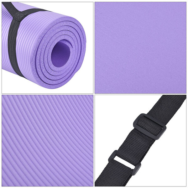 SOUL SMART - NBR Yoga Matte mit Riemen, Lila image number 5