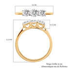 Diamant Trilogie-Ring, zertifiziert I2 G-H, 585 Gelbgold  ca. 0,50 ct image number 6