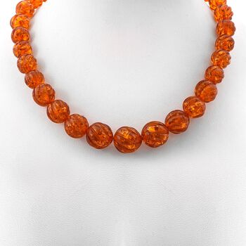 Synthetischer Bernstein Kette 48 cm
