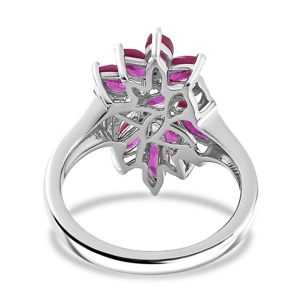 Afrikanischer Rubin (Fissure gef&uuml;llt) Ring 925 Silber rhodiniert (Gr&ouml;&szlig;e 16.00) ca. 1,62 ct image number 6