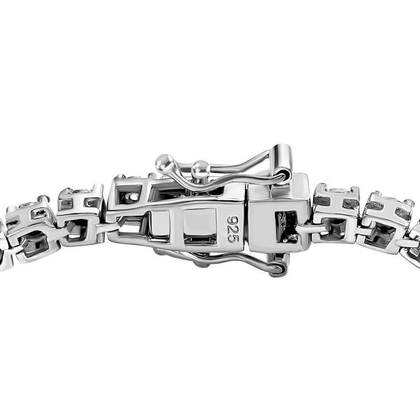 Weißer Diamant Armband, ca. 20 cm, 925 Silber platiniert ca. 0.25 ct image number 5