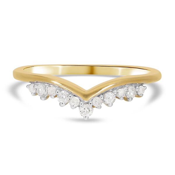 Diamant-Ring, 925 Silber Gelbgold Vermeil  ca. 0,25 ct