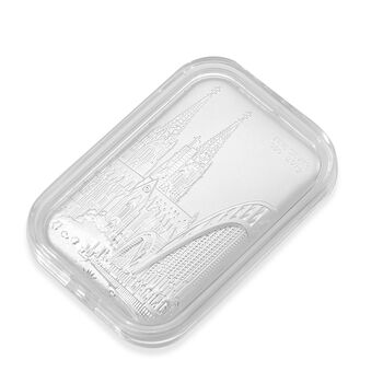 Barren in 999er Silber, K&ouml;lner Dom und Hohenzollernbr&uuml;cke