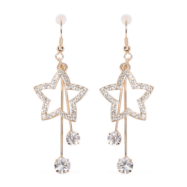 6er-Set- wei&szlig;e Kristall- und simulierte, farbige Kristall-Ohrringe und Halsketten image number 5