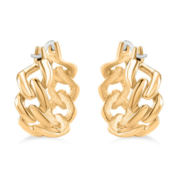 Wei&szlig;er Kristall Ohrringe Nickelfreies Messing, Goldfarben image number 5