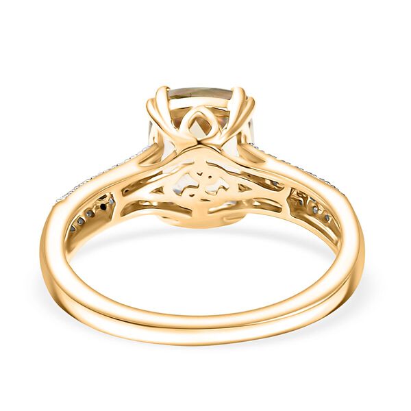 AAA Turkizit, Weißer Diamant Ring 585 Gold (Größe 17.00) ca. 2,60 ct image number 4