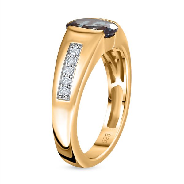 Labor Alexandrit und Zirkon Ring - 1,77 ct. image number 5