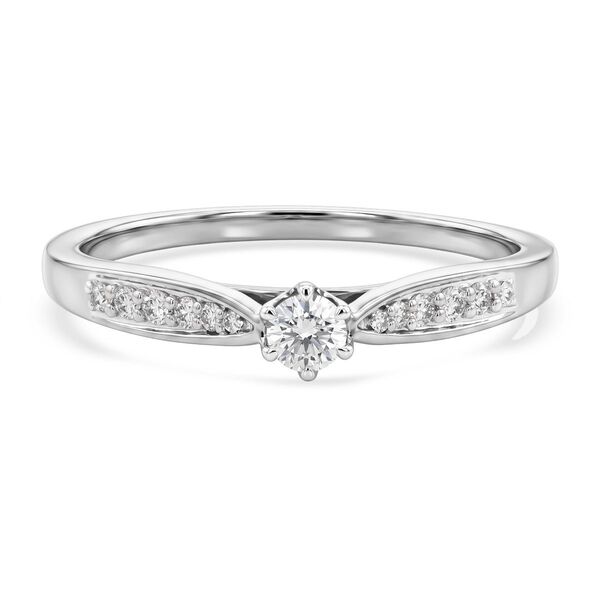 LUXURIANT DIAMOND - Lab Grown Diamant SI-GH Ring 925 Silber Rhodiniert (Gr&ouml;&szlig;e 16.00) ca. 0,26 ct