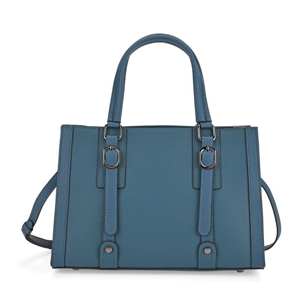 Crossbody Tasche aus 100% echtem Leder, 32x13x21 cm, Blau image number 0