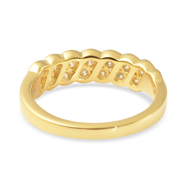 Moissanit Ring 925 Silber Vermeil YG ca. 0.3 image number 6