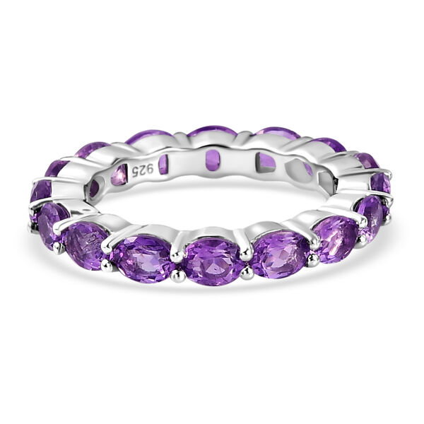 Nat&uuml;rlicher, marokkanischer Amethyst-Ring, 925 Silber platiniert  ca. 2,69 ct