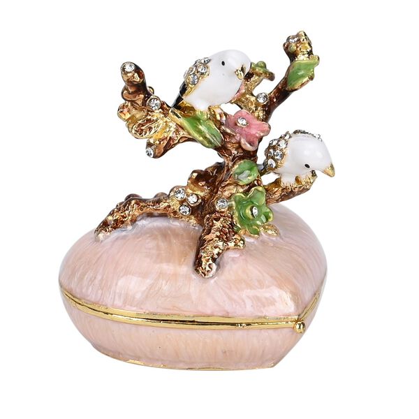 Emaillierte Schmuckbox in Herzform, 5,5x5,5cm, Braun image number 8