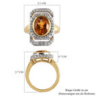 Madeira Citrin und Zirkon Ring 925 Silber vergoldet  ca. 3,24 ct image number 6