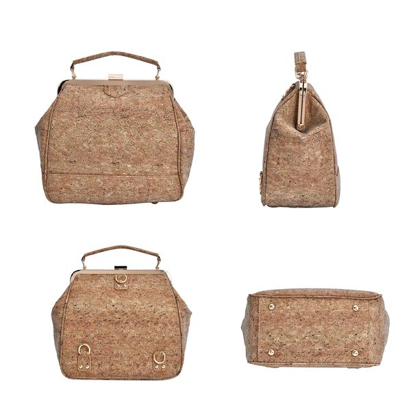 Rucksack aus Naturkork mit Schultergurt, Dunkelbraun image number 4