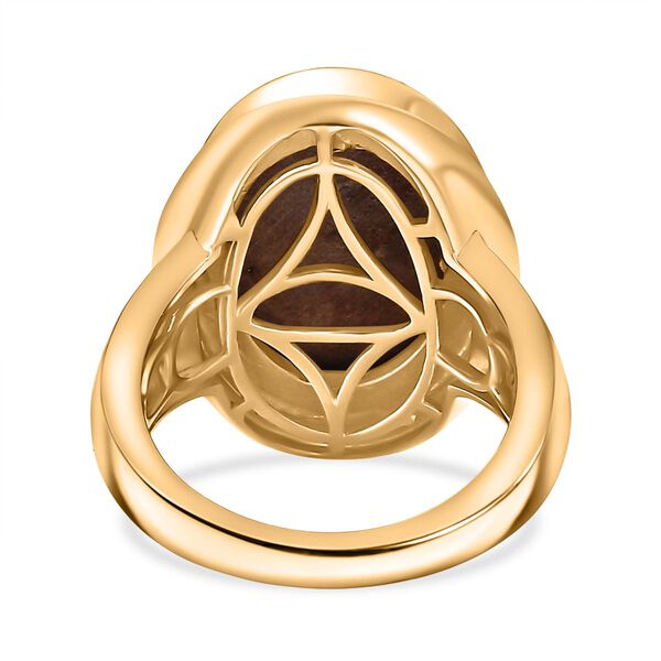 Rhodonit Ring Nickelfreies Messing (Gr&ouml;&szlig;e 19.00) ca. 13.64 ct image number 5