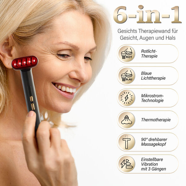 Glo24k:6-IN-1 Facial Therapy Wand image number 1