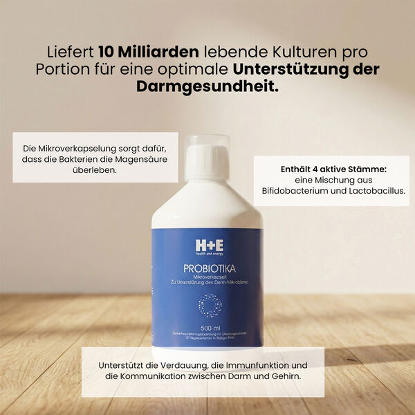 H+E patentierte mikroverkapselte Probiotika 500ml image number 3