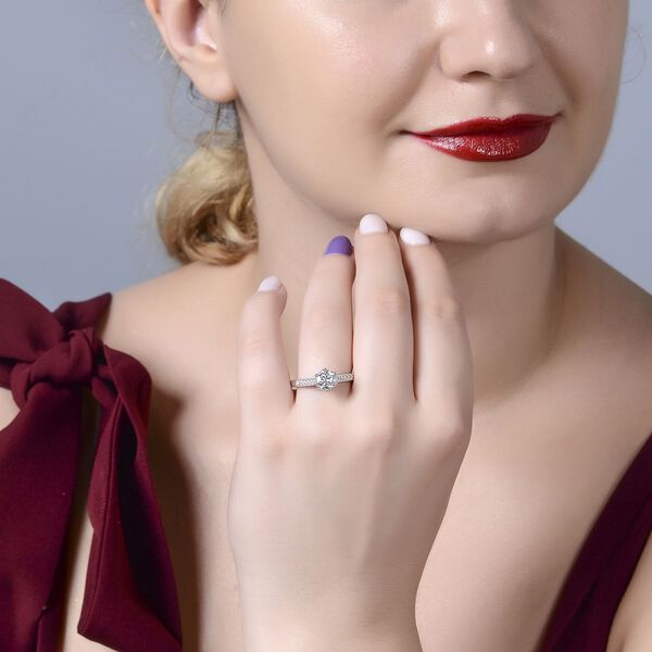 Moissanit-Ring, ca. 1.14 ct image number 2