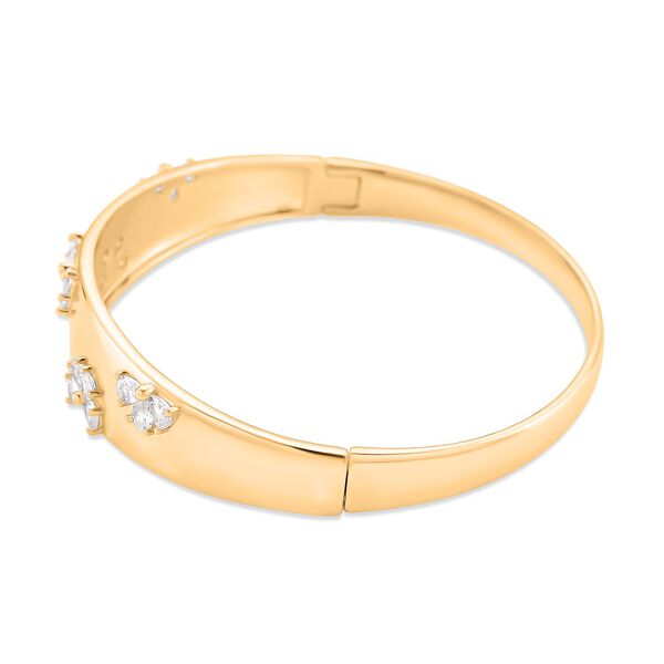 Wei&szlig;er Zirkonia Armreif ca. 19 cm Nickelfreies Messing 0.60 ct image number 5