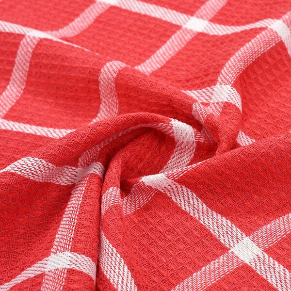 6er-Set gewebte Baumwoll-K&uuml;chent&uuml;cher, 35x55 cm, Rot image number 8