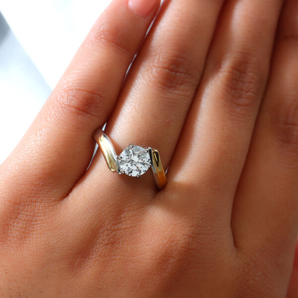 LUSTRO STELLA Hergestellt mit Feinster ZIRKONIA Ring 925 Silber Bicolor image number 3