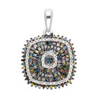 Mehrfarbiger Diamant Anhänger, 925 Silber platiniert, ca. 1.00 ct