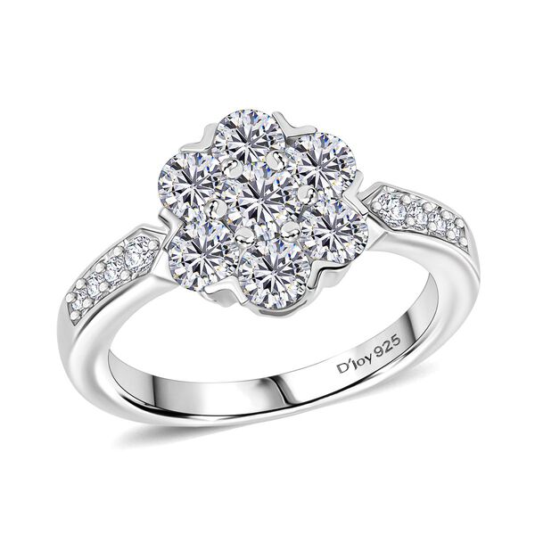 D'Joy Moissanit Ring, 925 Silber rhodiniert - 1,28 ct. image number 4