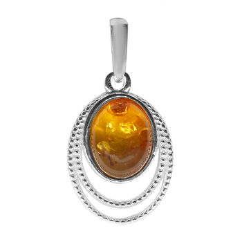 Nat&uuml;rlicher, baltischer Bernstein Anh&auml;nger, 925 Silber ca. 2.50 ct