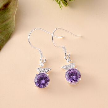 Amethyst kubische Zirkonia-Ohrringe - 6,90 ct.