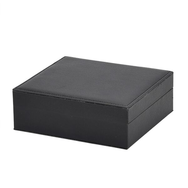 Schmuck Aufbewahrungsbox mit Haken, abschlie&szlig;bar mit Schl&uuml;ssel, 6 F&auml;cher, 19x17x6,8cm, Schwarz image number 5