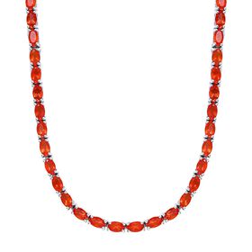 Mexikanische Kirsch-Feueropal-Halskette, 45 cm - 13,43 ct.